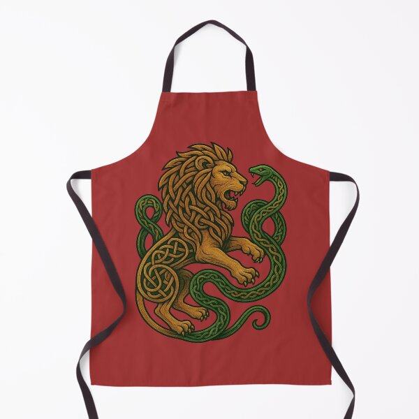 Item preview, A LION AND A CELTIC SNAKE designed and sold by infinitearte.
