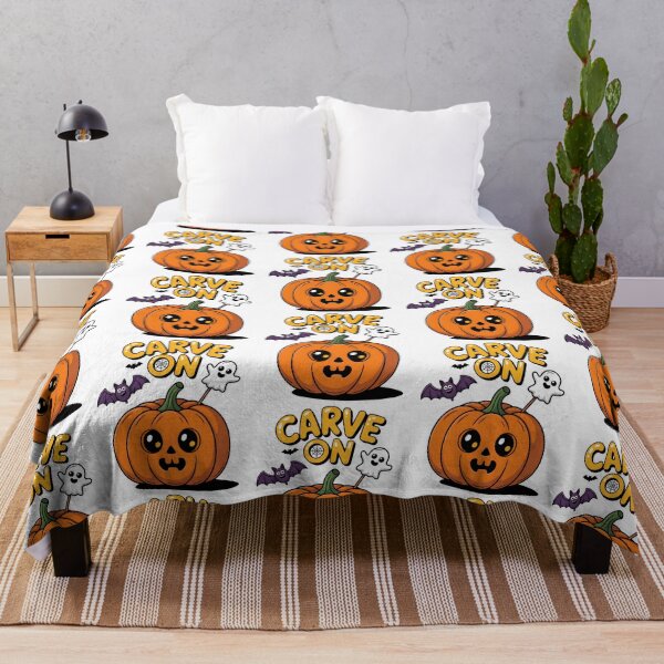 Item preview, Carve On – Cute Spooky Halloween Pumpkin Decor designed and sold by Taans-Creation.