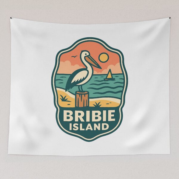 Item preview, Pelican on Dock at Bribie Island, Queensland Coast designed and sold by Aryabek.