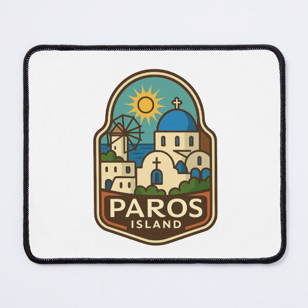 Item preview, Windmill and Blue Domes on Paros Island, Cyclades Greece designed and sold by Aryabek.