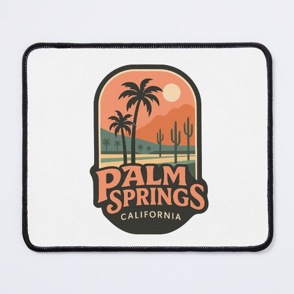 Item preview, Desert Sunset with Palms and Cacti in Palm Springs, California designed and sold by Aryabek.