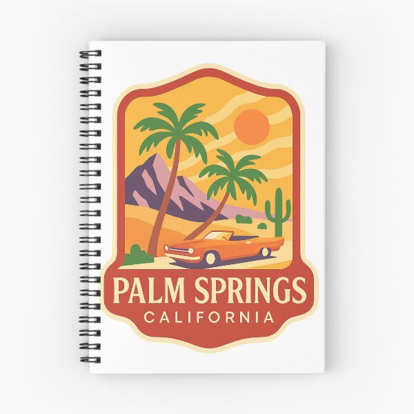 Item preview, Retro Palm Springs California Sunset with Mountains and Classic Car designed and sold by Aryabek.