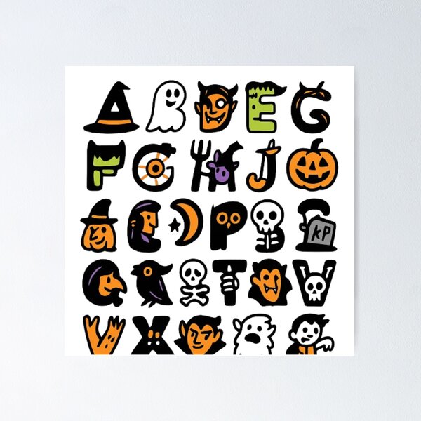 Item preview, Halloween Alphabet Art Series halloween 2025 Spooky Cat Scream Letter Art designed and sold by Gurjeetpixelart.