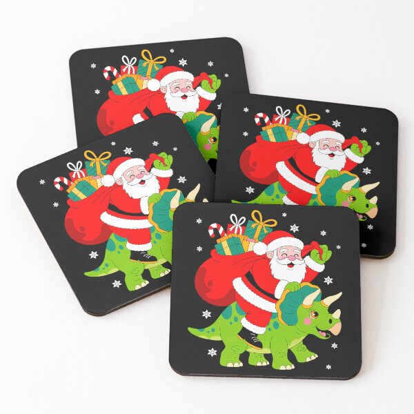Item preview, Santa Riding Triceratops Dinosaur Christmas Xmas Squad designed and sold by blueyeeti.