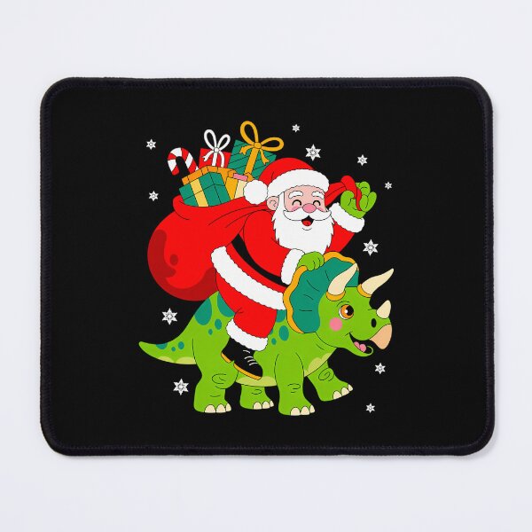Item preview, Santa Riding Triceratops Dinosaur Christmas Xmas Squad designed and sold by blueyeeti.