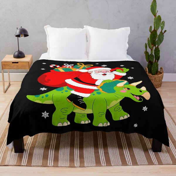 Item preview, Santa Riding Triceratops Dinosaur Christmas Xmas Squad designed and sold by blueyeeti.