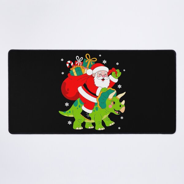 Item preview, Santa Riding Triceratops Dinosaur Christmas Xmas Squad designed and sold by blueyeeti.