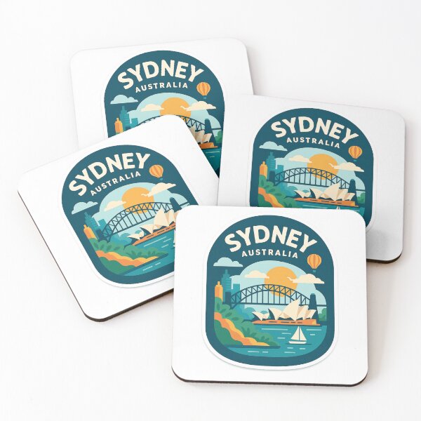 Item preview, Colorful Sydney Badge with Harbour Bridge and Opera House designed and sold by Aryabek.