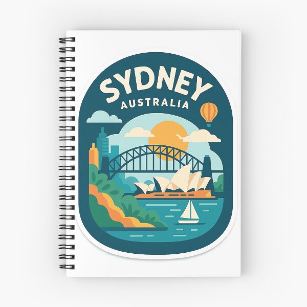 Item preview, Colorful Sydney Badge with Harbour Bridge and Opera House designed and sold by Aryabek.