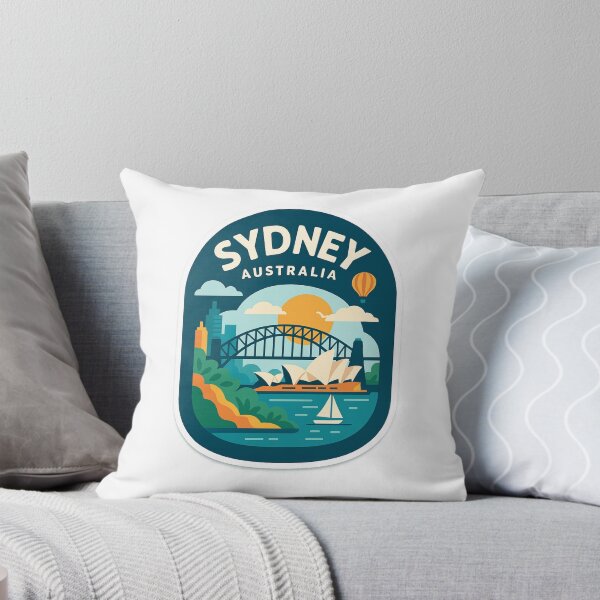 Item preview, Colorful Sydney Badge with Harbour Bridge and Opera House designed and sold by Aryabek.