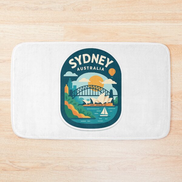 Item preview, Colorful Sydney Badge with Harbour Bridge and Opera House designed and sold by Aryabek.