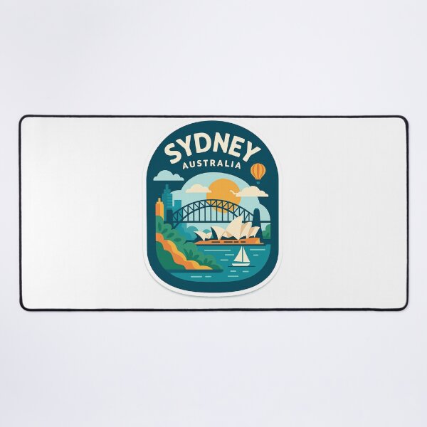 Item preview, Colorful Sydney Badge with Harbour Bridge and Opera House designed and sold by Aryabek.