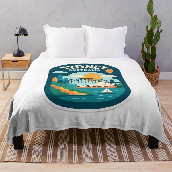 Item preview, Colorful Sydney Badge with Harbour Bridge and Opera House designed and sold by Aryabek.