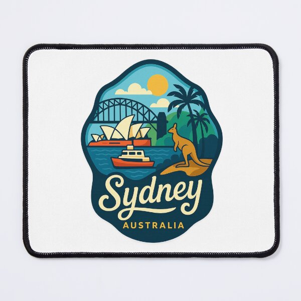 Item preview, Sydney Harbour View with Kangaroo, Bridge, and Opera House designed and sold by Aryabek.