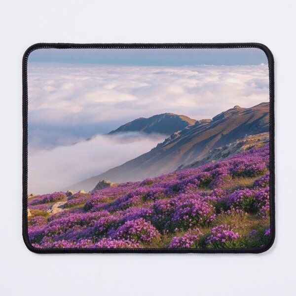 Item preview, Moonlit Mountain Bloom | Purple Flowers Above the Clouds designed and sold by Jade Ado.