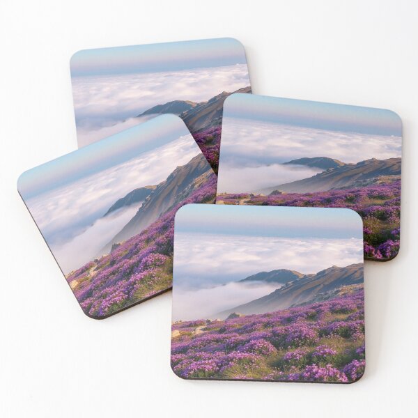 Item preview, Moonlit Mountain Bloom | Purple Flowers Above the Clouds designed and sold by Vida e Arte.