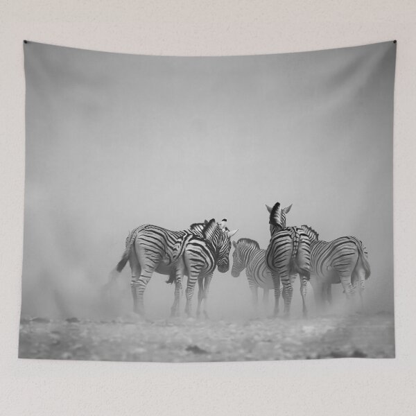 Item preview, Into the Dust – Monochrome Zebras in the Savanna designed and sold by DavideAntoniani.