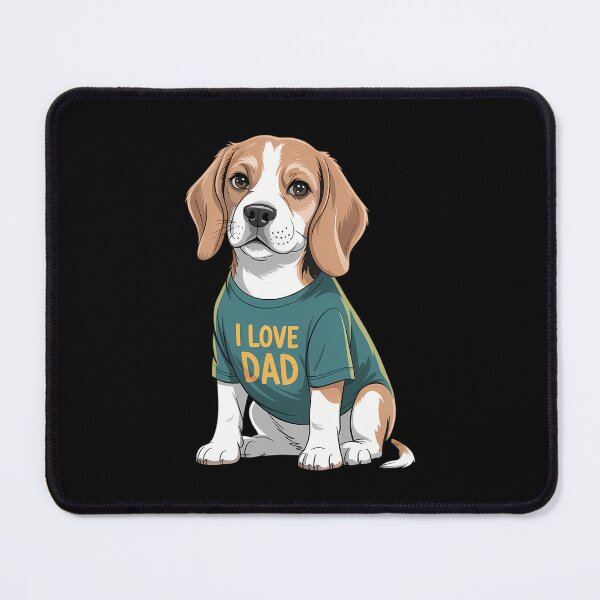 Item preview, Father's Day gift funny dog Dad Beagle i love Dad tattoo designed and sold by Sunset4Bones.
