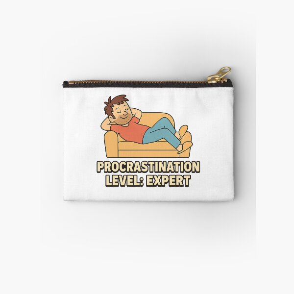 Item preview, Procrastination Level: Expert | Funny Lazy Cartoon Design designed and sold by Nuvijo.