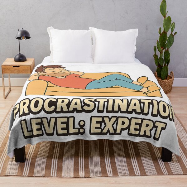 Item preview, Procrastination Level: Expert | Funny Lazy Cartoon Design designed and sold by Nuvijo.