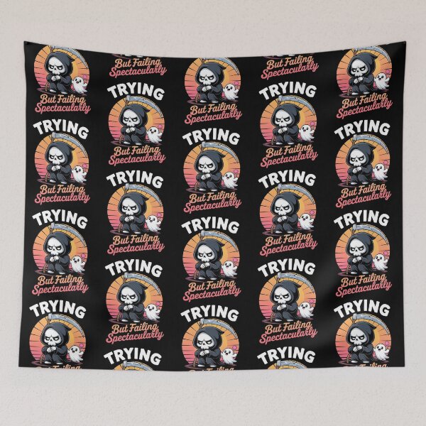 Item preview, Grim Reaper – Funny Failing Halloween Skeleton Humor designed and sold by Taans-Creation.