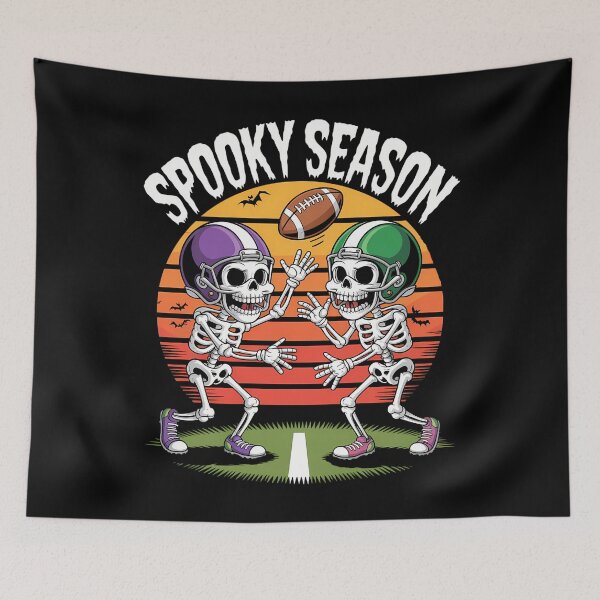 Item preview, Spooky Cute Skeleton Football Game Player designed and sold by CookWorldLaughs.