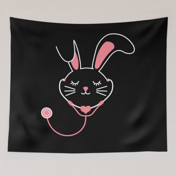 Item preview, Easter Bunny Stethoscope Nurse Doctor Rabbit Scrub Top Women designed and sold by papertaless.