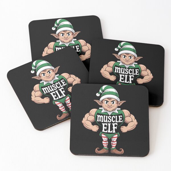 Item preview, Weightlifting Christmas Muscle Elf Gym designed and sold by CookWorldLaughs.