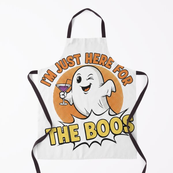 Item preview, I'm Just Here For The Boos | Retro Comic Ghost Funny Halloween Pun designed and sold by Wear Sculpt.