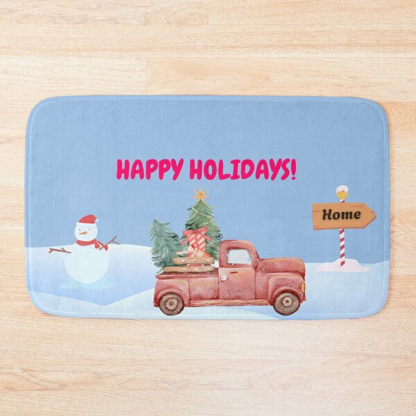 Item preview, Happy Holidays at Home – Vintage Red Truck Christmas Design designed and sold by Arc Designs C and M.