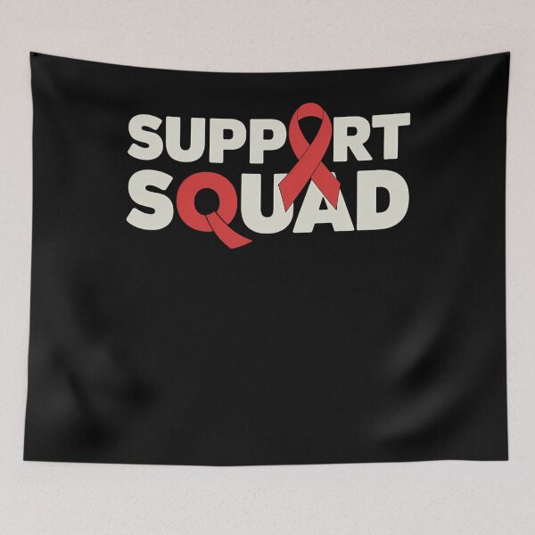 Item preview, Family HIV Awareness Red Ribbon Men Women AIDS Support Squad designed and sold by papertaless.