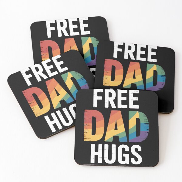 Item preview, Free Dad Hugs Gay Rainbow Pride Lgbtq Proud Father Daddy designed and sold by papertaless.