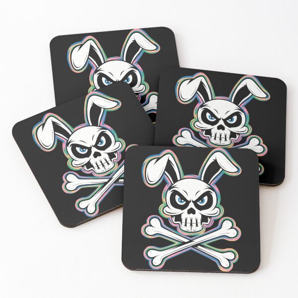 Item preview, Funny Easter Bunny Retro Tie Dye bunny skull Cross Bone designed and sold by papertaless.