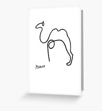 Tarjeta de felicitación Pablo Picasso Camel Artwork T Shirt, Bosquejo De La Reproducción