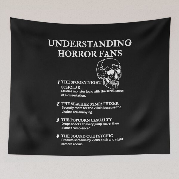 Item preview, Understanding Horror Fans – Humor for Scary Movie Lovers – Black designed and sold by PsyFlow35.