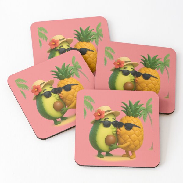 Item preview, Tropical kiss between avocado and pineapple designed and sold by DesignShopAD.