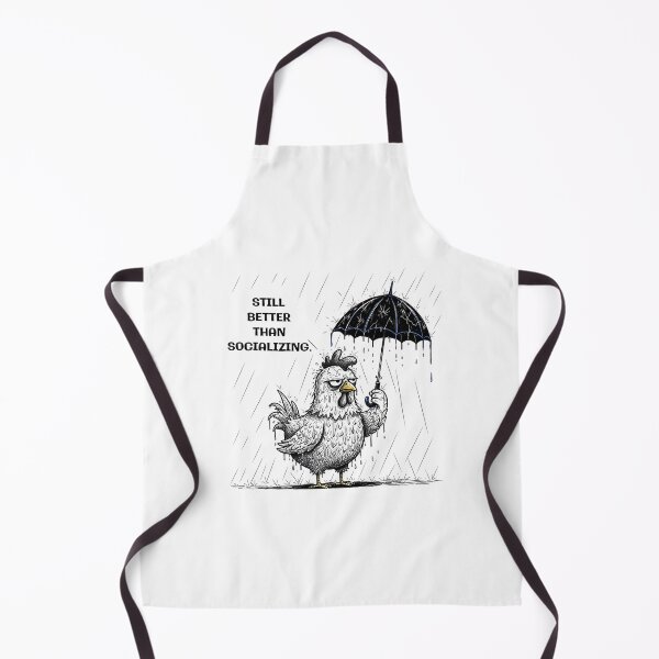 Item preview, Grumpy Chicken with Umbrella – “Still Better Than Socializing” designed and sold by GrumpyCrudly.