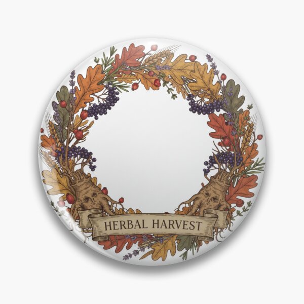Item preview, Autumnal Medicinal Herb Wreath - Harvest & Natural Healing designed and sold by Mr-Plantastic.