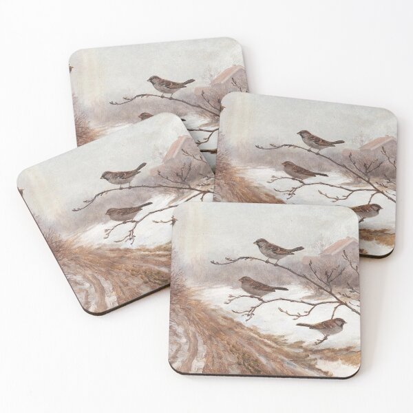 Item preview, A Winter Scene with Birds designed and sold by tomorrowsart.