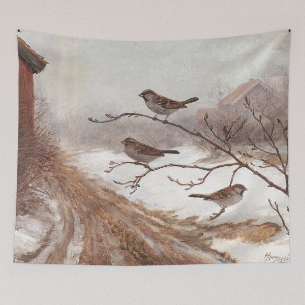 Item preview, A Winter Scene with Birds designed and sold by tomorrowsart.