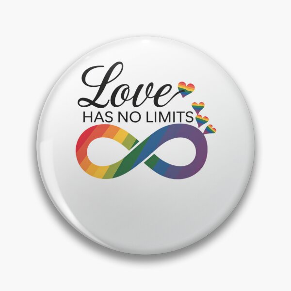 Item preview, Gay Pride Love Has No Limits Saying Infinity LGBTQ Flag designed and sold by Formatage.