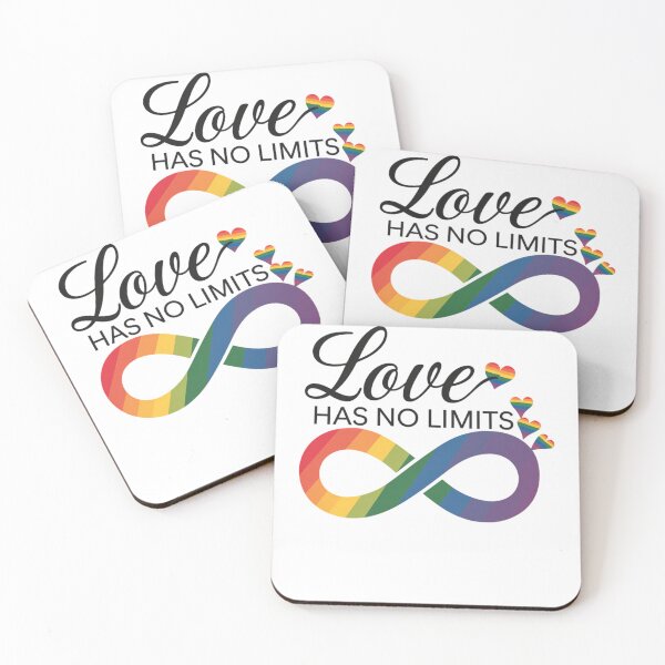 Item preview, Gay Pride Love Has No Limits Saying Infinity LGBTQ Flag designed and sold by Formatage.