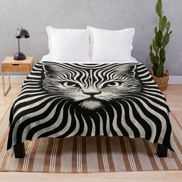 Item preview, Hypnotic Cat Optical Illusion designed and sold by SeoulInkSoul.