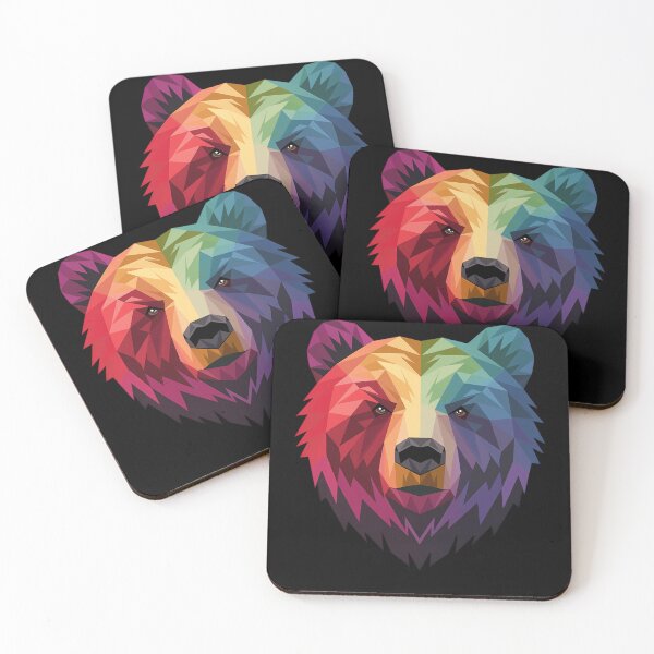 Item preview, Geometric Bear LGBT Rainbow Flag Gay Pride  designed and sold by Formatage.