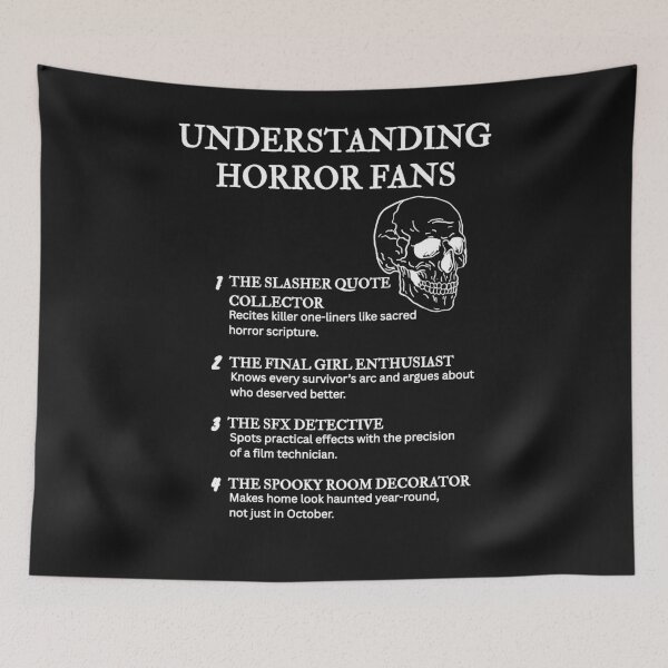 Item preview, Understanding Horror Fans Vol. 4 – Classic Horror Humor – Black designed and sold by PsyFlow35.