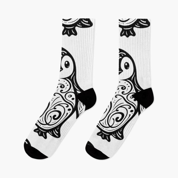 Item preview, Whimsical Penguin Illustration with Swirls designed and sold by Kruti Collection.