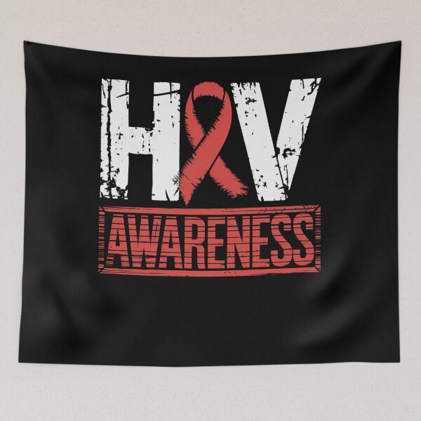 Item preview, HIV Awareness Red Ribbon Sexually Transmitted Infection AIDS designed and sold by Formatage.