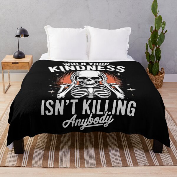Item preview, Halloween Kindness Skeleton designed and sold by DoorwayThreads.