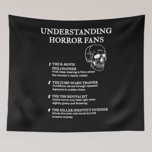 Item preview, Understanding Horror Fans – The Gore & Giggles Edition – Black designed and sold by PsyFlow35.