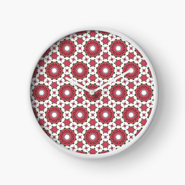 Red Burt with Small Logo Beside Clock